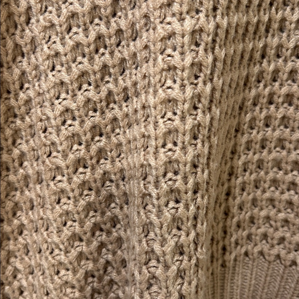 UNBRANDED WOMENS MOCK NECK BATWING BROWN KNIT PULLOVER SWEATER Sz MD - Picture 6 of 8